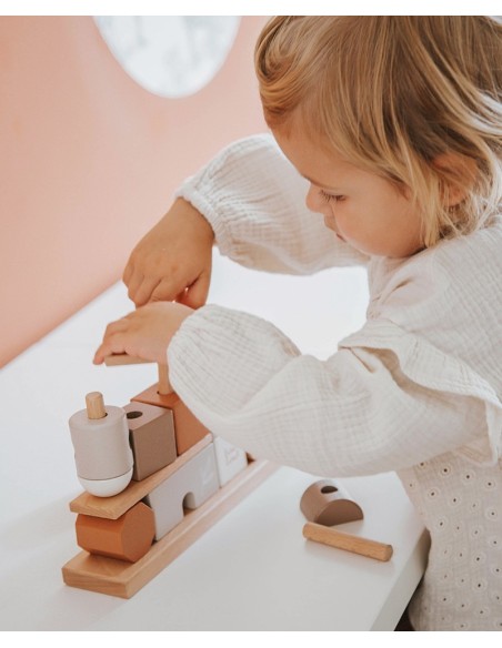 Label Label Stacking Blocks House Nougat