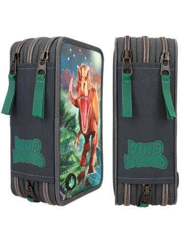 Dino World pernica na tri kata napunjena LED siva