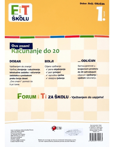 FIT za školu: Računanje do 20 (1. razred)