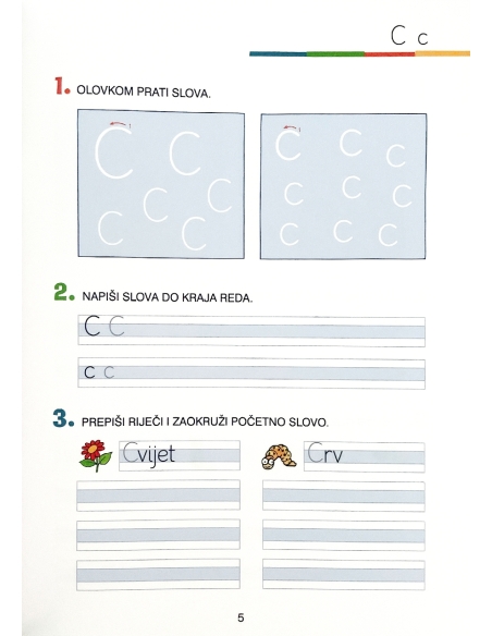 FIT za školu: Vježbe pisanja 1 - uspravno pismo (1. razred)