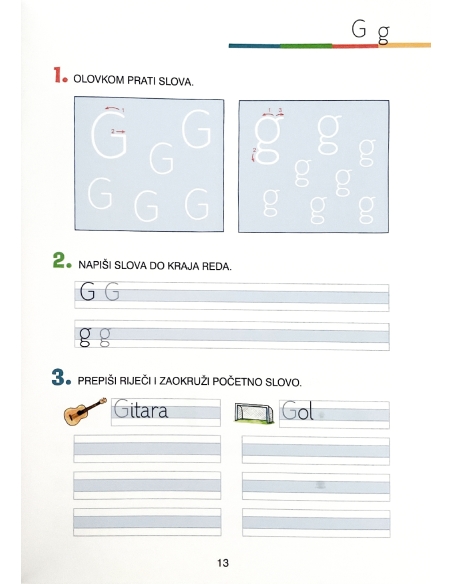 FIT za školu: Vježbe pisanja 1 - uspravno pismo (1. razred)