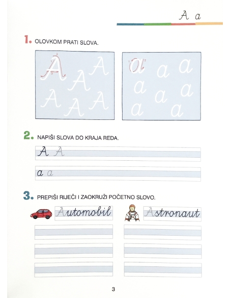 FIT za školu: Vježbe pisanja 2 - koso pismo (1. razred)