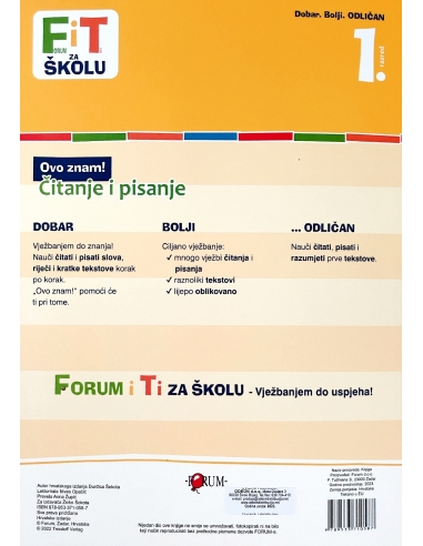 FIT za školu: Čitanje i pisanje (1. razred)