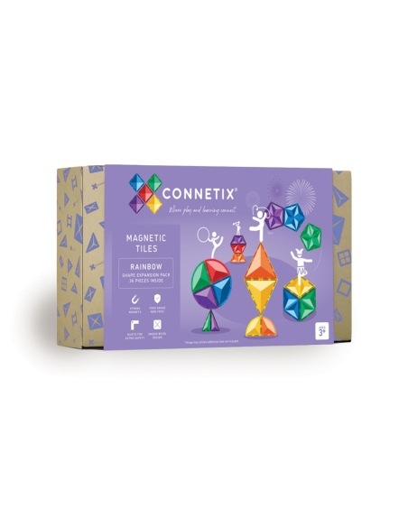 Connetix Tiles – Rainbow Shapes Expansion set (36 kom)