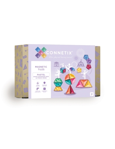 Connetix Tiles – Pastel Shape Expansion (48 kom)