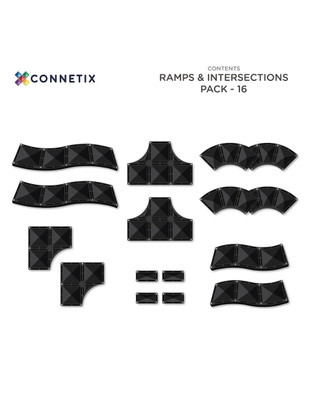 Connetix Tiles – Rampe i raskrsnice (16 kom)