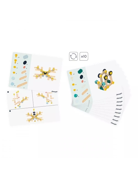 Janod Konkstrukcijski set - Brico'Kids drveni (100 kom)