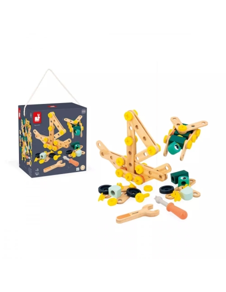 Janod Konkstrukcijski set - Brico'Kids drveni (100 kom)