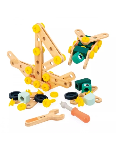 Janod Konkstrukcijski set - Brico'Kids drveni (100 kom)