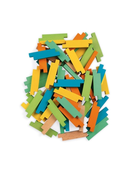 Janod Konstrukcijski set - Drvnveni blokovi (60 kom)
