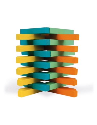 Janod Konstrukcijski set - Drveni blokovi (60 kom)