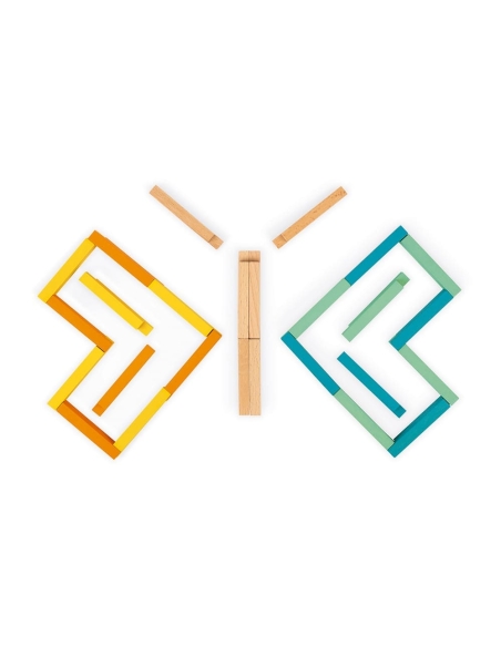 Janod Konstrukcijski set - Drveni blokovi (60 kom)