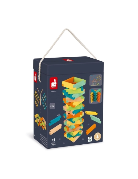 Janod Konstrukcijski set - Drvnveni blokovi (60 kom)