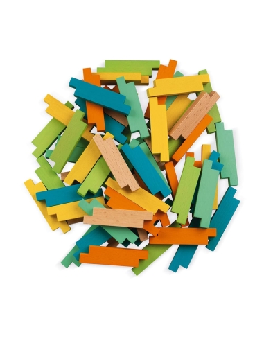 Janod Konstrukcijski set - Drvnveni blokovi (60 kom)