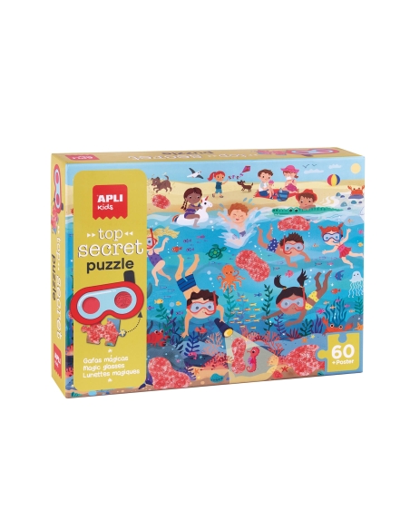 Apli Puzzle sa skrivenom slikom - Plaža (60 kom)