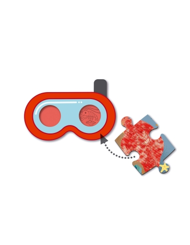 Apli Puzzle sa skrivenom slikom - Plaža (60 kom)