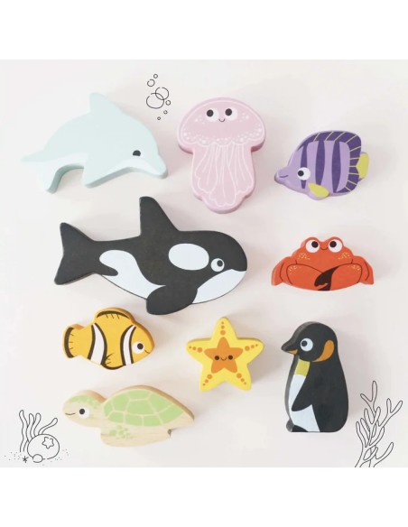 Le Toy Van Ocean Wooden Animal Stacking Toy