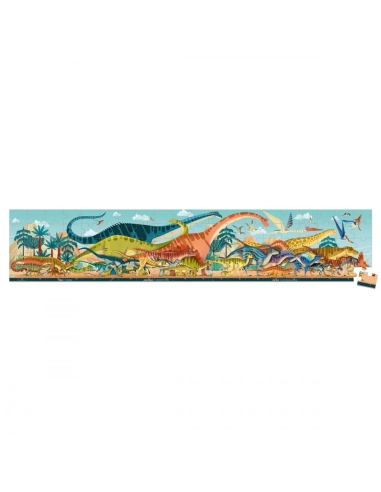 Janod Puzzle panoramske - Dinosauri (100 kom)
