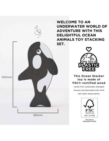 Le Toy Van Ocean Wooden Animal Stacking Toy