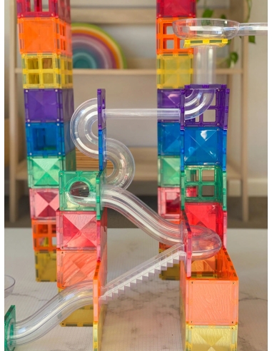 Connetix Tiles – Rainbow Ball Run set (92 kom)