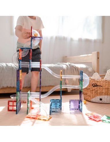 Connetix Tiles – Rainbow Ball Run set (92 kom)