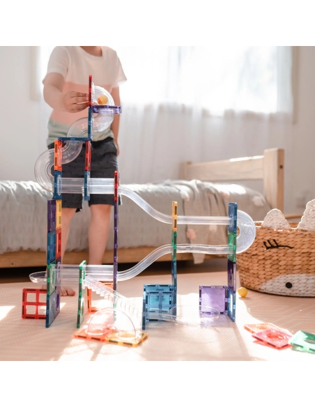 Connetix Tiles – Rainbow Ball Run set (92 kom)