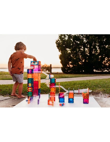 Connetix Tiles – Rainbow Ball Run set (92 kom)