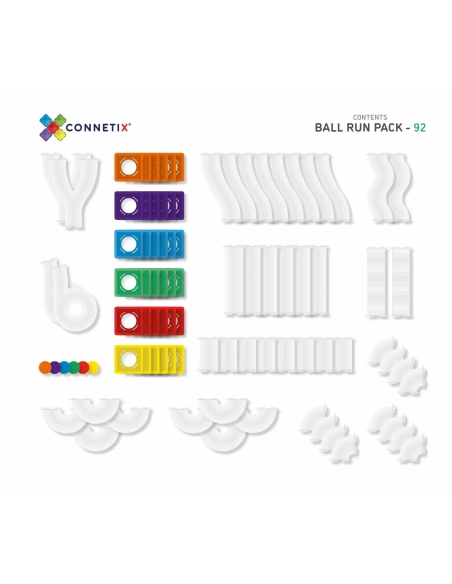 Connetix Tiles – Rainbow Ball Run set (92 kom)