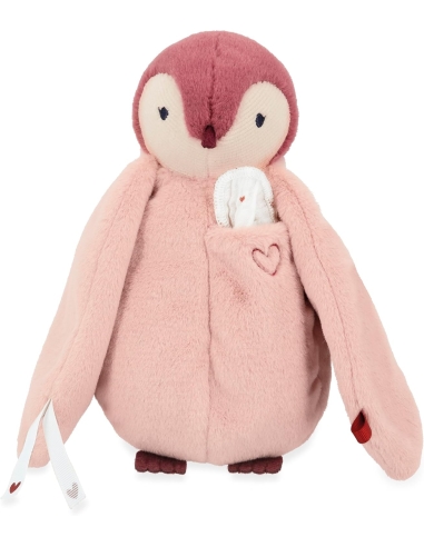 Kaloo Plišanac pingvin s maramicom roza