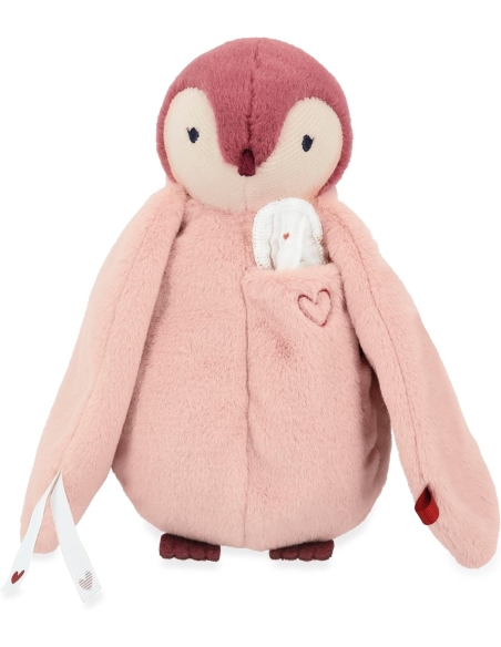 Kaloo Plišanac pingvin s maramicom roza