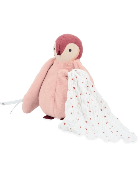 Kaloo Plišanac pingvin s maramicom roza