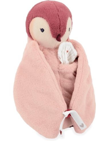 Kaloo Plišanac pingvin s maramicom roza