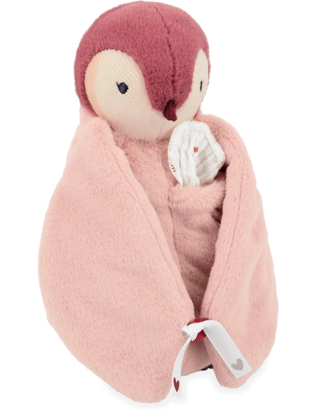 Kaloo Plišanac pingvin s maramicom roza