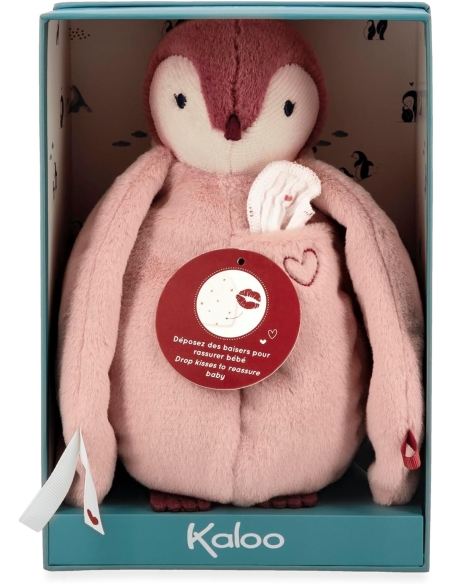 Kaloo Plišanac pingvin s maramicom roza