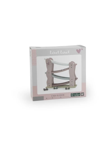 Label Label Drvena trkaća staza – Car slider Pink