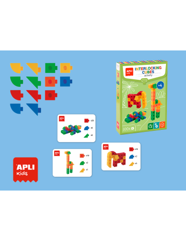 Apli Konstrukcijski set - Uklapajuće kockice (100 kom)