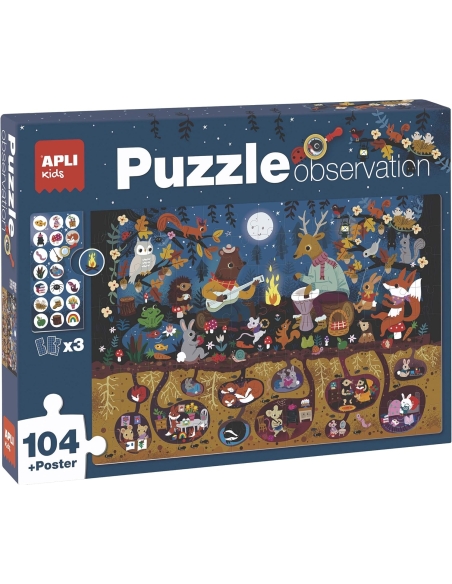 Apli Puzzle opservacijske - Šuma (104 kom)