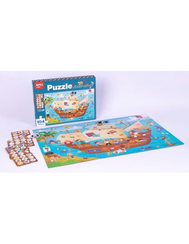 Apli Puzzle opservacijske - Gusarski brod (104 kom)