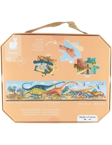 Janod Puzzle panoramske - Dinosauri (100 kom)