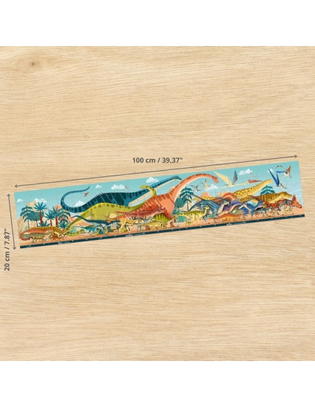 Janod Puzzle panoramske - Dinosauri (100 kom)