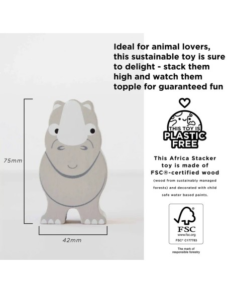 Le Toy Van Africa Wooden Animal Stacking Toy