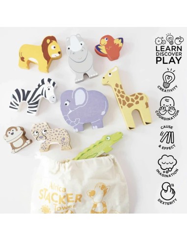 Le Toy Van Africa Wooden Animal Stacking Toy
