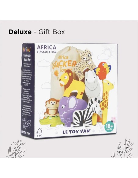 Le Toy Van Africa Wooden Animal Stacking Toy