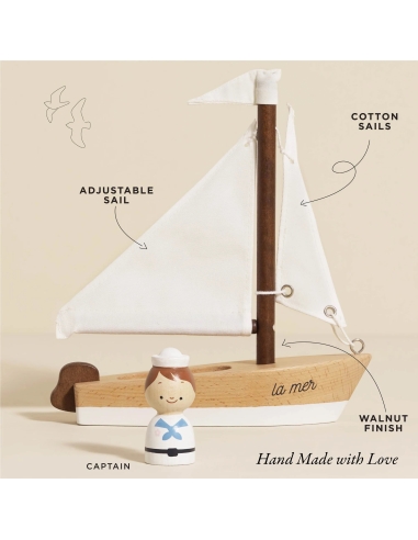 Le Toy Van Drvena jedrilica s kapetanom – La Mer