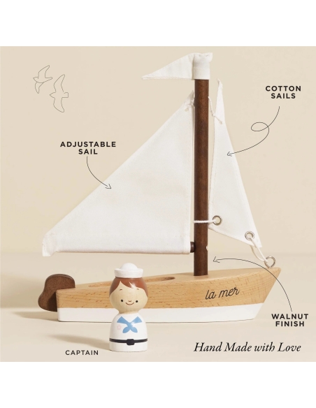 Le Toy Van Drvena jedrilica s kapetanom – La Mer