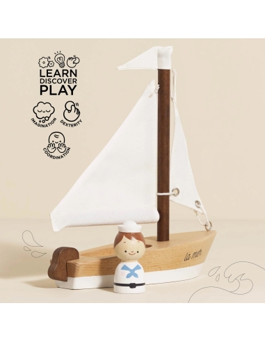 Le Toy Van Drvena jedrilica s kapetanom – La Mer