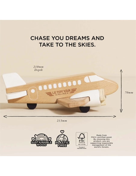 Le Toy Van Drveni avion – Dvomotorni putnički