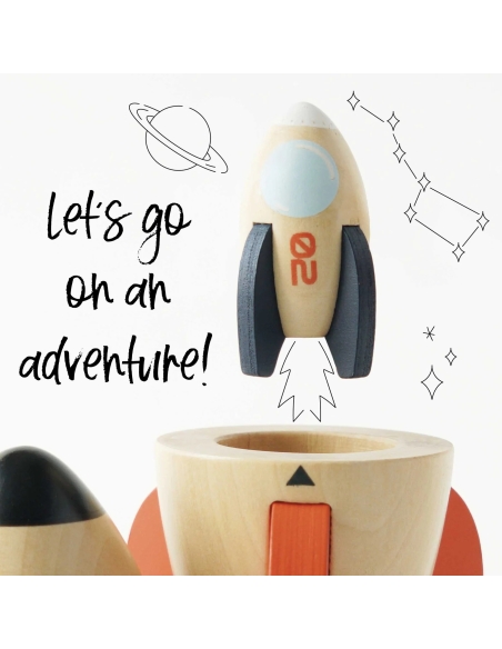 Le Toy Van Drveni set raketa – Svemirska misija