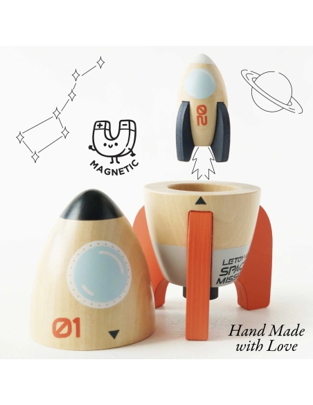 Le Toy Van Drveni set raketa – Svemirska misija