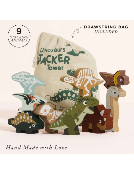 Le Toy Van Drvene životinjice za slaganje Jurassic